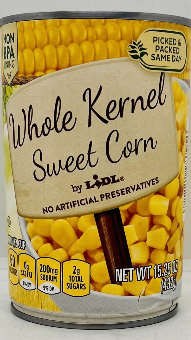 Whole Kernel Sweet Corn 432g.