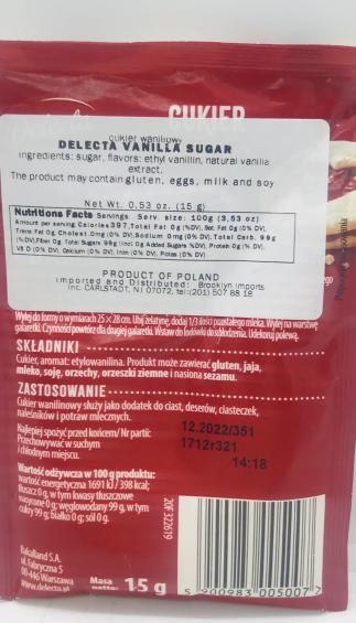 Delecta Vanilla Sugar (15g)