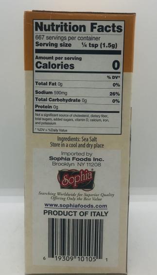 Sophia Italian Coarse Italian Sea Salt (1kg)