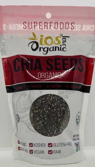 IOS Organic Chia Seeds 453g.