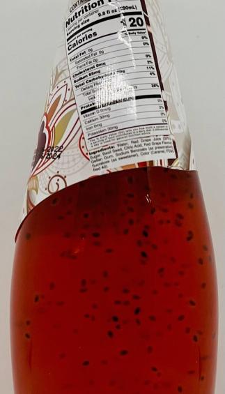 Basil Seed Drink Red Grape Juice 290g.