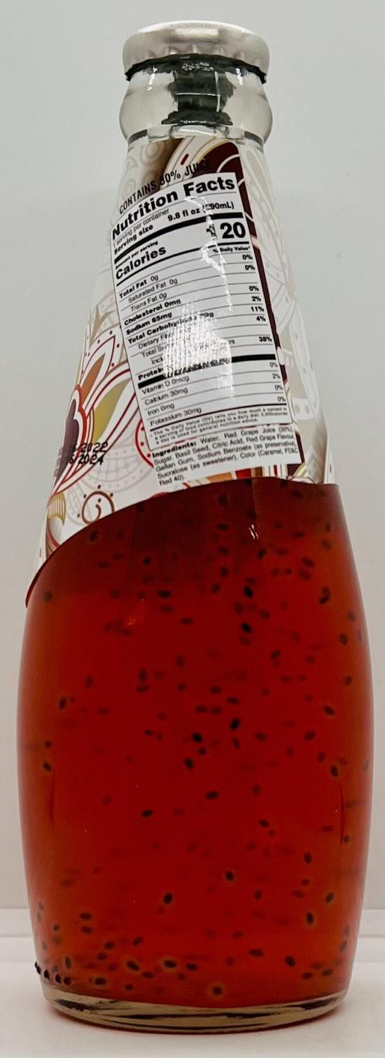 Basil Seed Drink Red Grape Juice 290g.