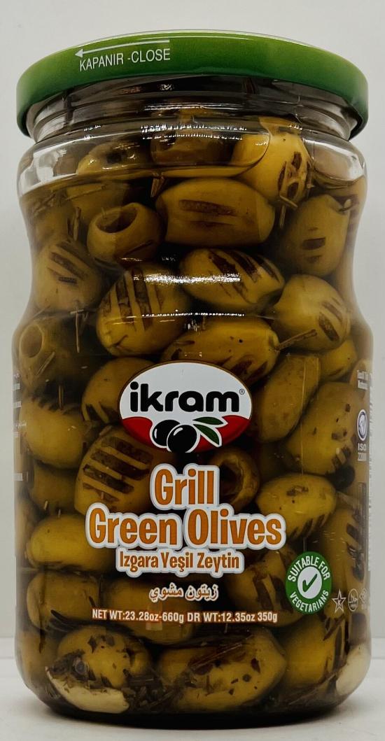 Ikram Grill Green Olives 660g.