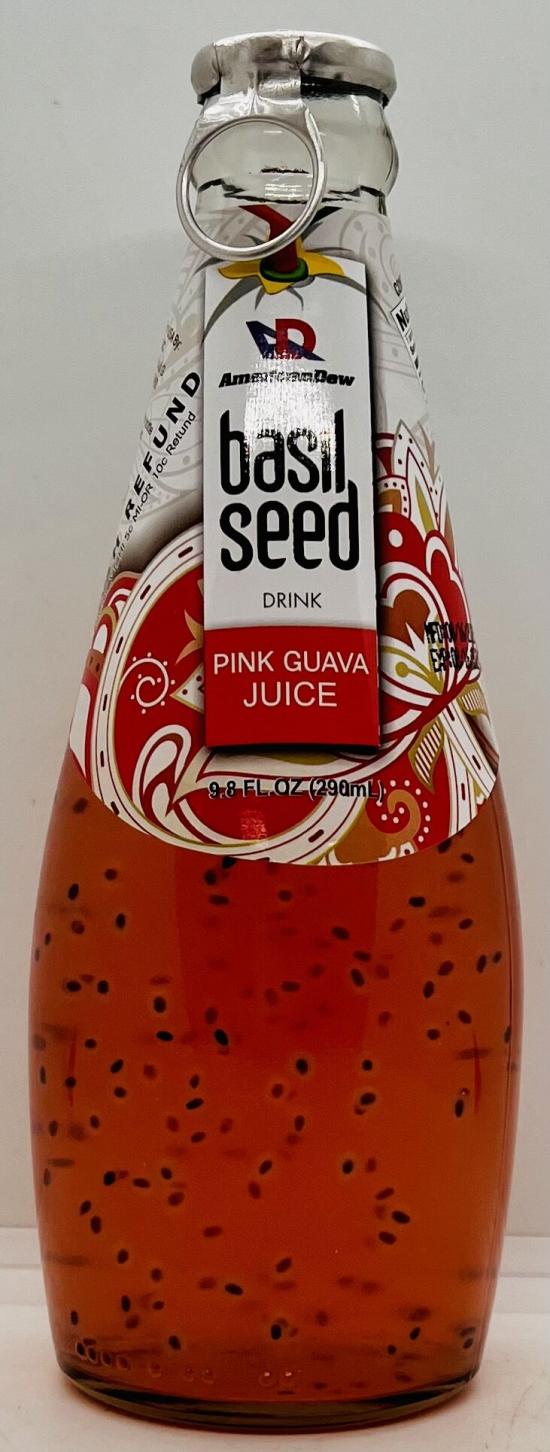 Basil Seed Pink Guava Juice 290mL.