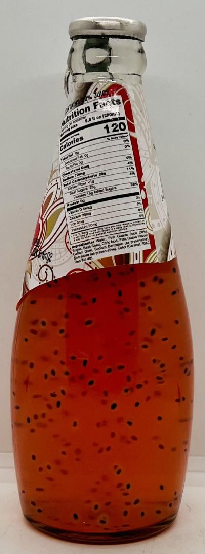 Basil Seed Pink Guava Juice 290mL.