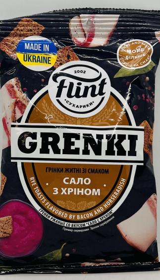 Flint Grenki Bacon and Horseradish 80g.