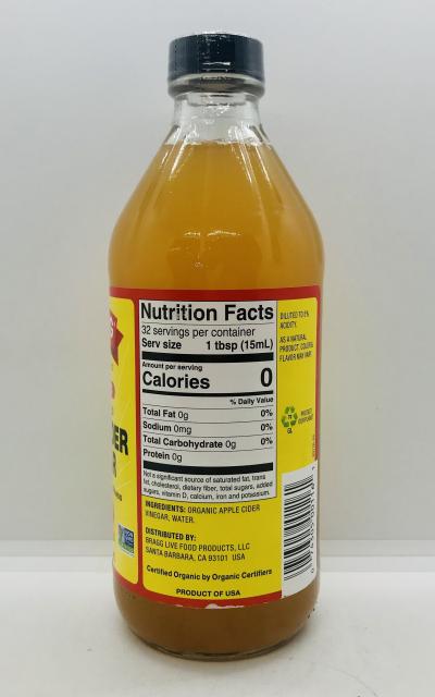 Bragg Apple Cider Vinegar 473mL.