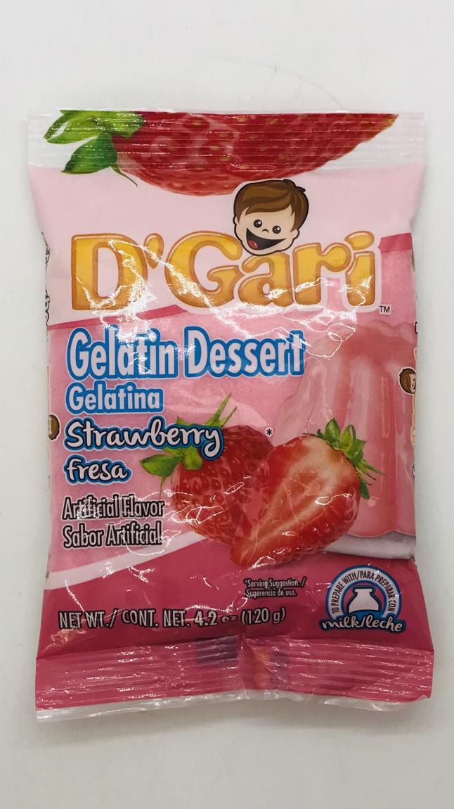 D'Gari Gelatin Dessert Strawberry 120g