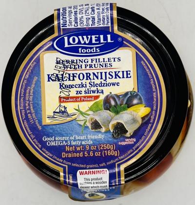 Lowell Herring Fillets w. Prunes 250g.