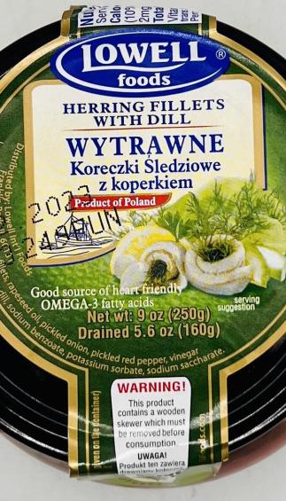 Lowell Herring Fillets w. Dill 250g.