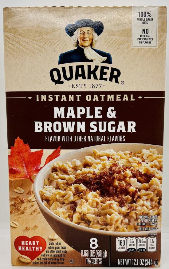 Quaker Maple & Brown Sugar 344g.