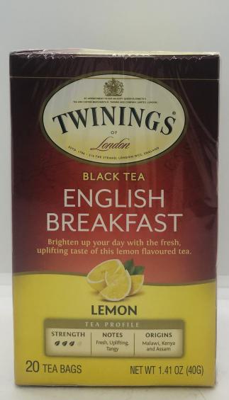 Twinings English Breakfast Lemon 40g