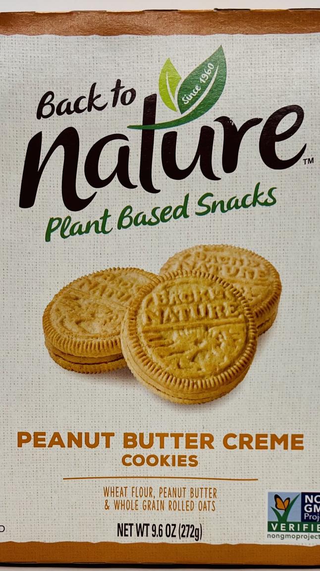 Nature Peanut Butter Creme Cookies 272g.