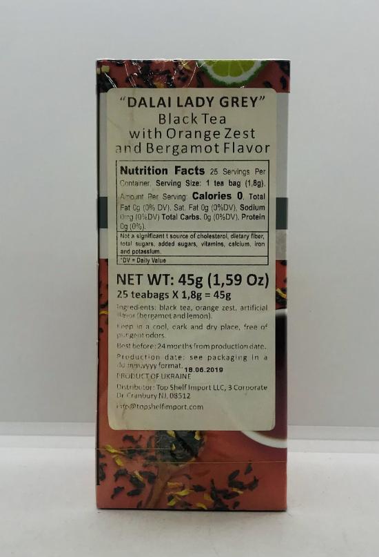 Dalai Lady Grey Tea Orange Zest & Bergamot Flavor 45g