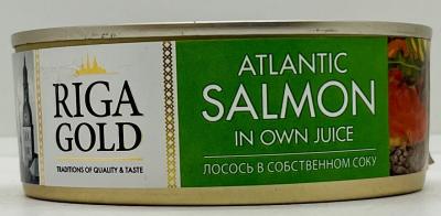 Riga Gold Salmon in Own Juice 230g.