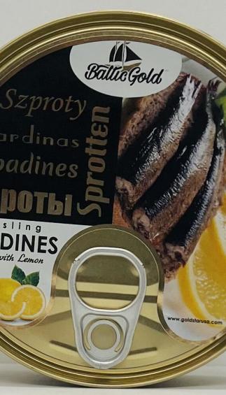 Baltic Gold Smoked Sparts Lemon 160g.