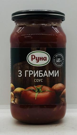 Runa Sauce 3 Mushrooms 485g.