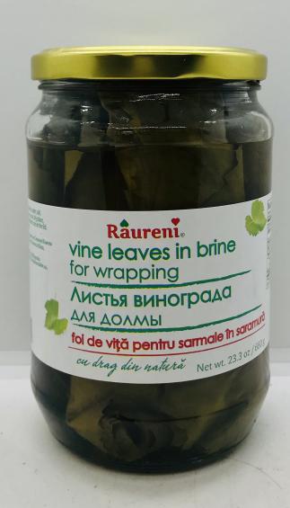 Raureni Grape Leaves 660g.