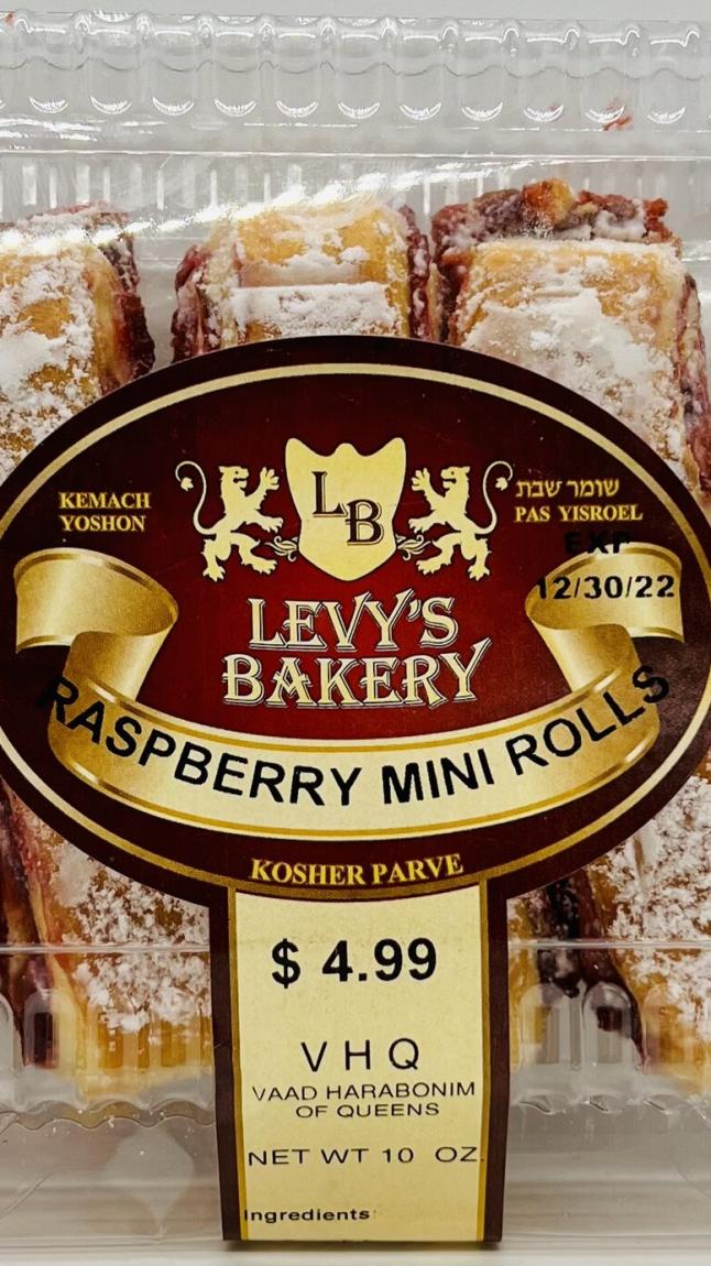 Levy's Bakery Raspberry Mini Rolls 10 OZ