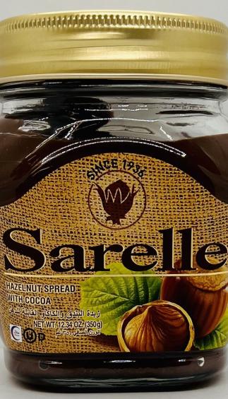 Sarelle Hazelnut Spread w. Cocoa 350g.