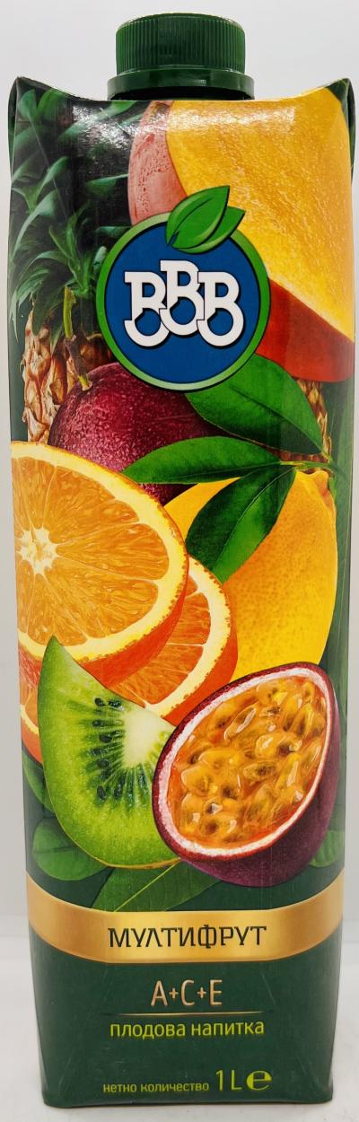 BBB Multifruit Drink 1L.