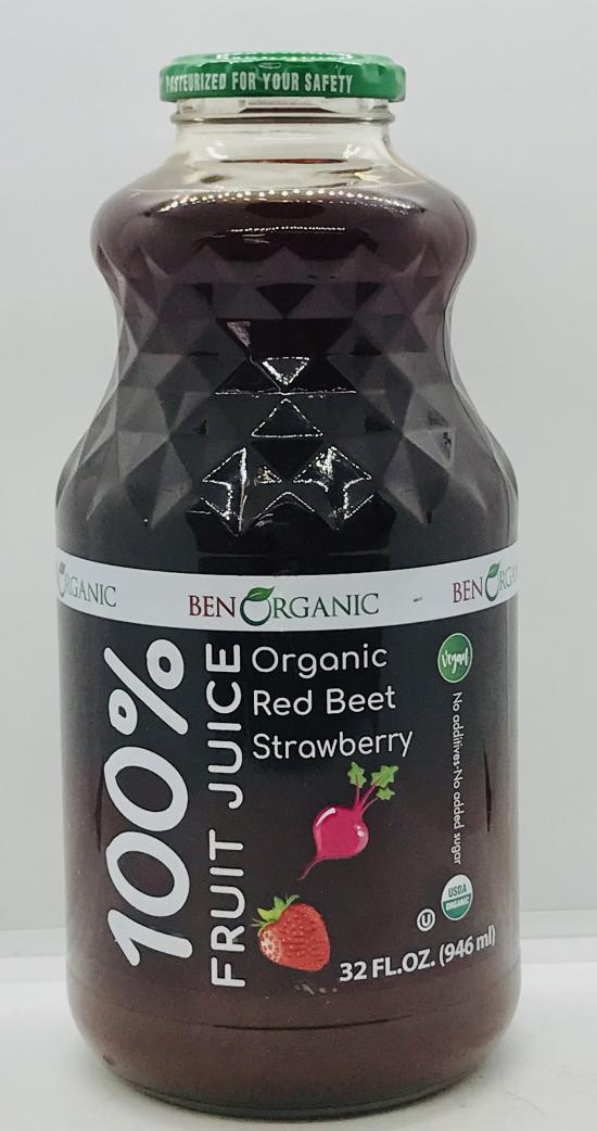 Ben Organic Red beet Strawberry 946ml.