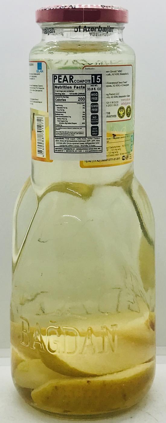 Bagdan Pear Compote 1L.