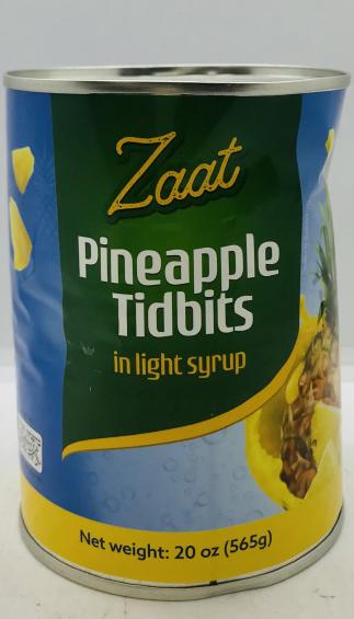 Zaat Pineapple Tidbits in Light Syrup 565g