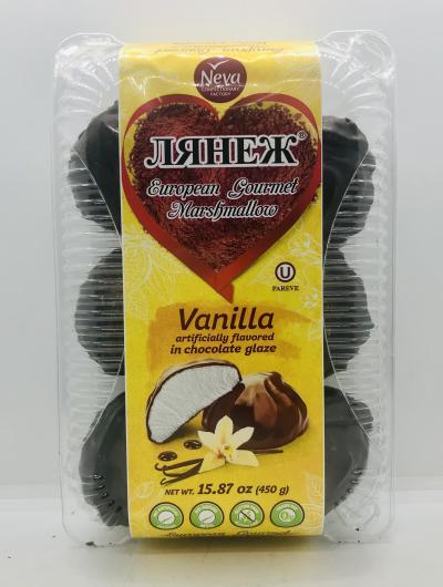 Neva Vanilla Marshmallow in Chocolate Glaze 450g.