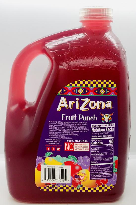 AriZona Fruit Punch 3.78L.