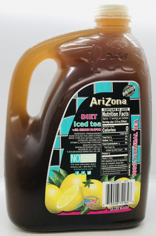 AriZona Diet Iced Tea 3.78L.