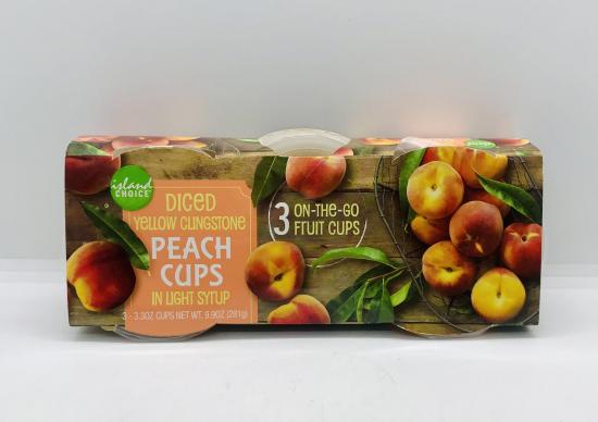 Island Choice Peach Cups in Light Syrup 281g