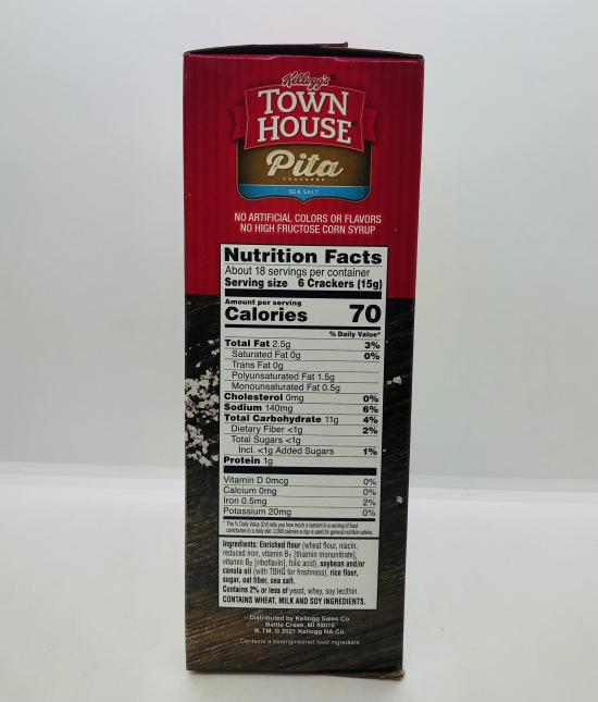 Kellogg"s Town House Pita Sea Salt 269g.