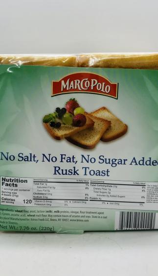 Marco Polo Rusk Toast 220g.