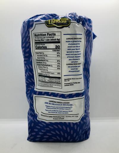 Landau Rice Cakes Plain Lightly Salted 133g.