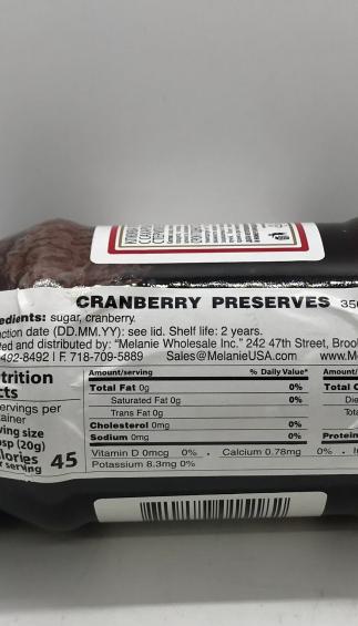 ABC Cranberry Preserves 350g.