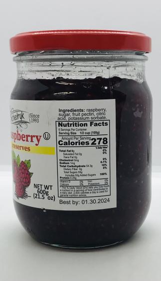 Schedyk Raspberry Preserves 600g