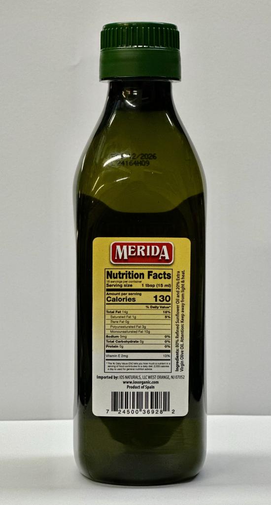 Merida sunflower OIL & Extra Virgin Olive Oil