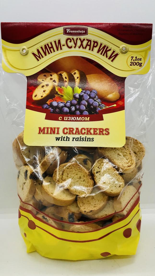 Franzeluta Mini Crackers w. Raisins 200g.