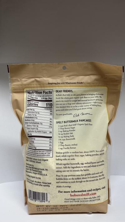 BOB'S RED MILL SPELT FLOUR 567G