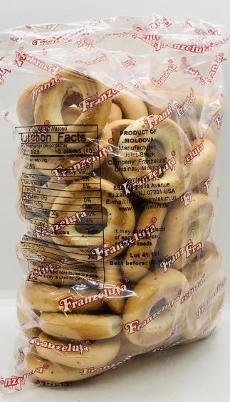 Franzeluta Crisp Bread Rings & Poppy Seeds 500g.