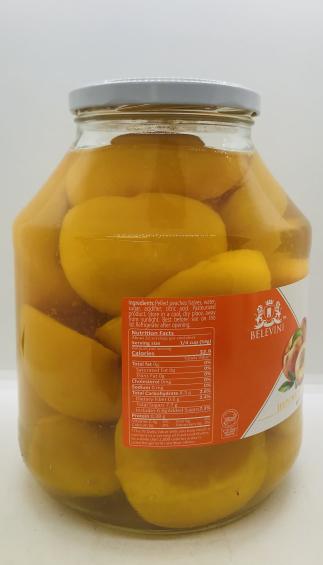 Belevini Peaches Halves Peeled in Light Syrup 1650g