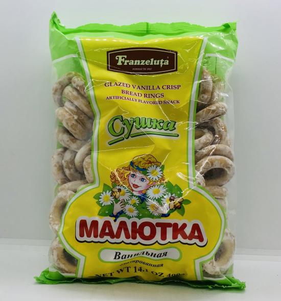 Franzeluta Glazed Vanilla Crisp Bread Rings 400g.