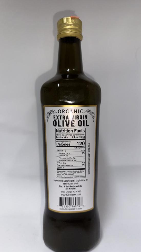 IOS  Organic Extra Virgin Olive Oil 750ML