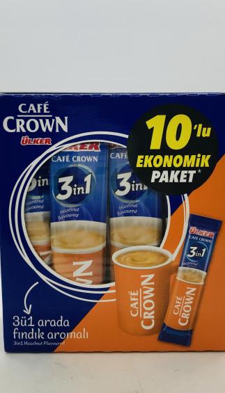 Cafe Crown Hazelnut Instant Coffee Mixture With Sugar & Coffee Whitener 180g