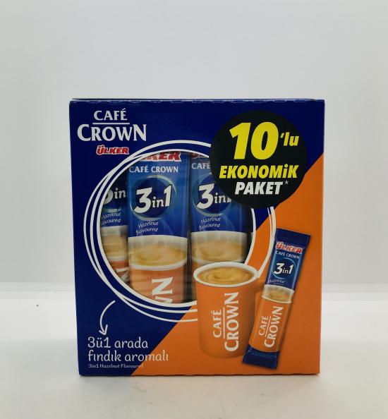 Cafe Crown Hazelnut Instant Coffee Mixture With Sugar & Coffee Whitener 180g