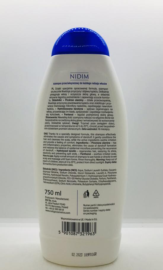 Nidim Daily Active Freshness Anti-Dandruff Shampoo 750ml