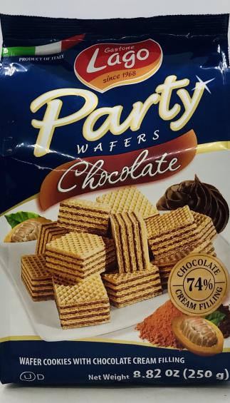 Gastone Lago Party Wafers Chocolate 250g.