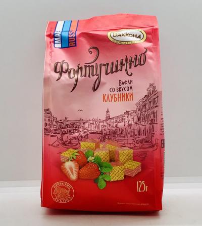 Akkond Waffles Fortuchinno with Strawberry Flavor 125g