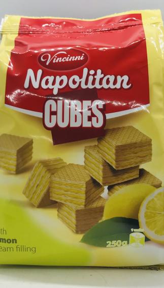 Vincinni Napolitan Cubes with Lemon Cream Filling 250g